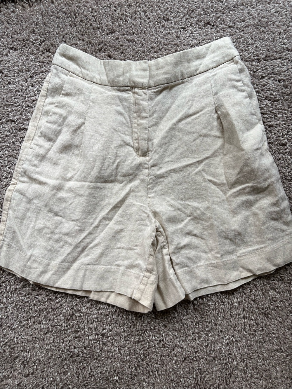 J. Crew Women's Linen-Blend Shorts in Beige